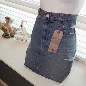 Levi jeans high rise skirt